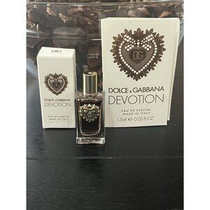 Dolce & Gabbana Devotion Eau De Parfum 0.17 oz MINI & 0.05 oz Sample on Card